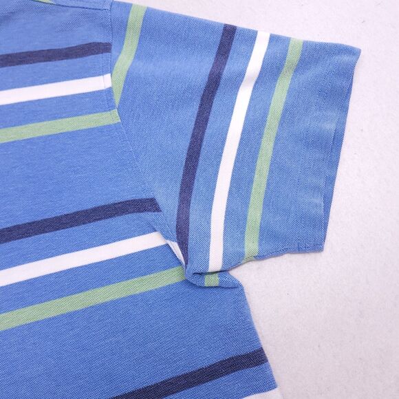 IZOD Casual Collared Short Sleeve Polo Shirt Adult Mens Size XL Blue - Picture 6 of 12